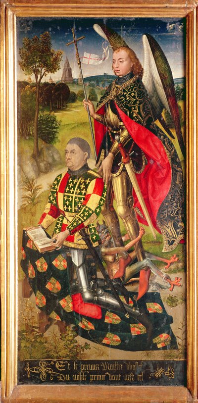 Right Panel, from the Main Altar Polyptych, Depicting the Donor of the Altarpiece, Michel de Chaugy by Rogier van der Weyden